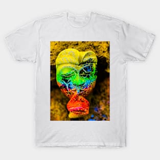 A multicolored Bali face mask T-Shirt